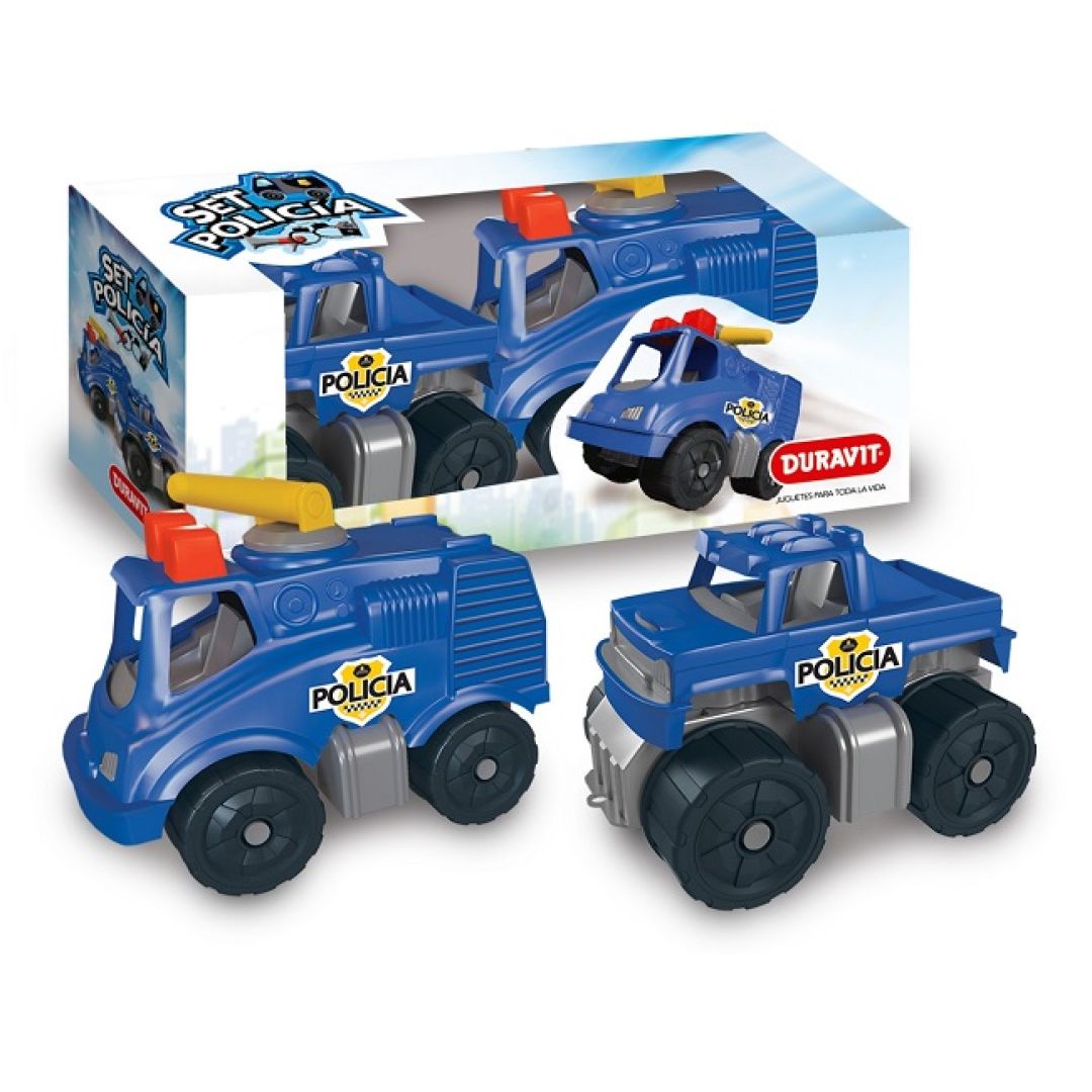 juguete-duravit-set-policia-mini-camion--pick-up-54837