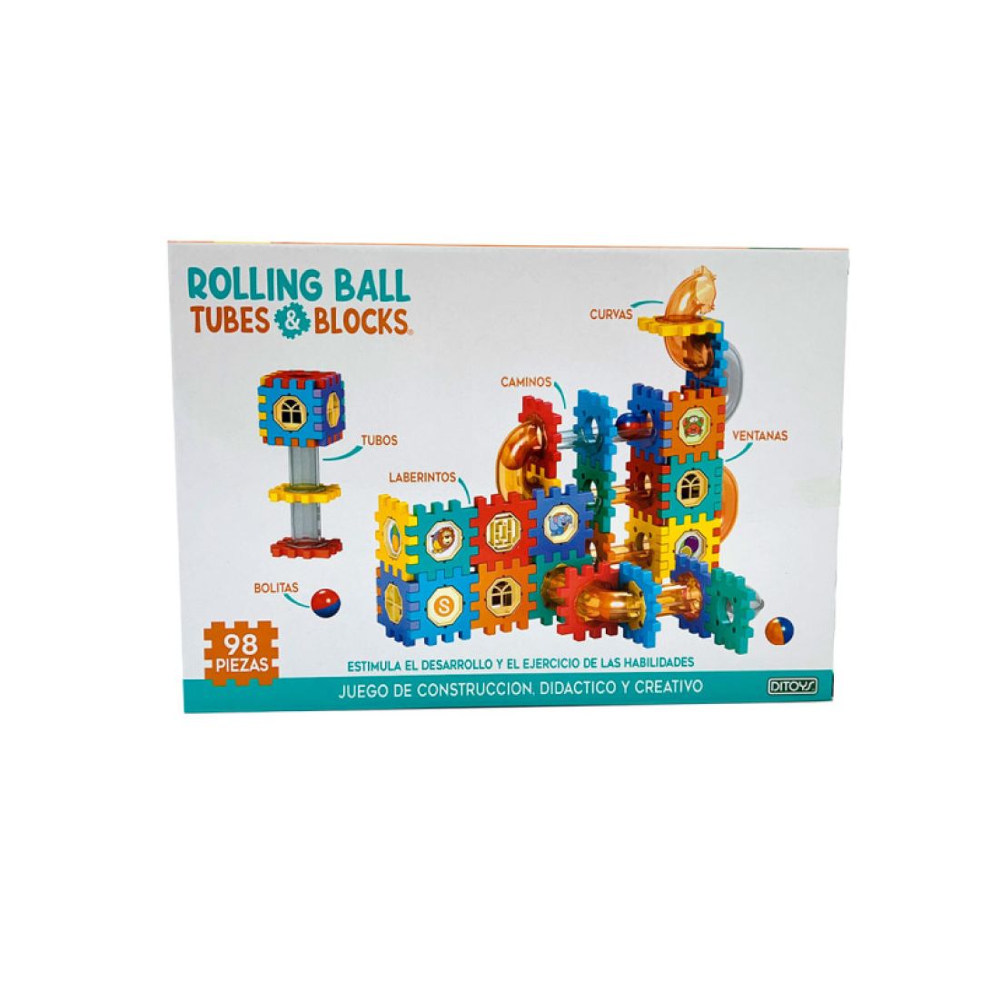 jueguete-ditoys-2566-rolling-ball-tubos-y-bloques-98-pcz-laberinto-55140