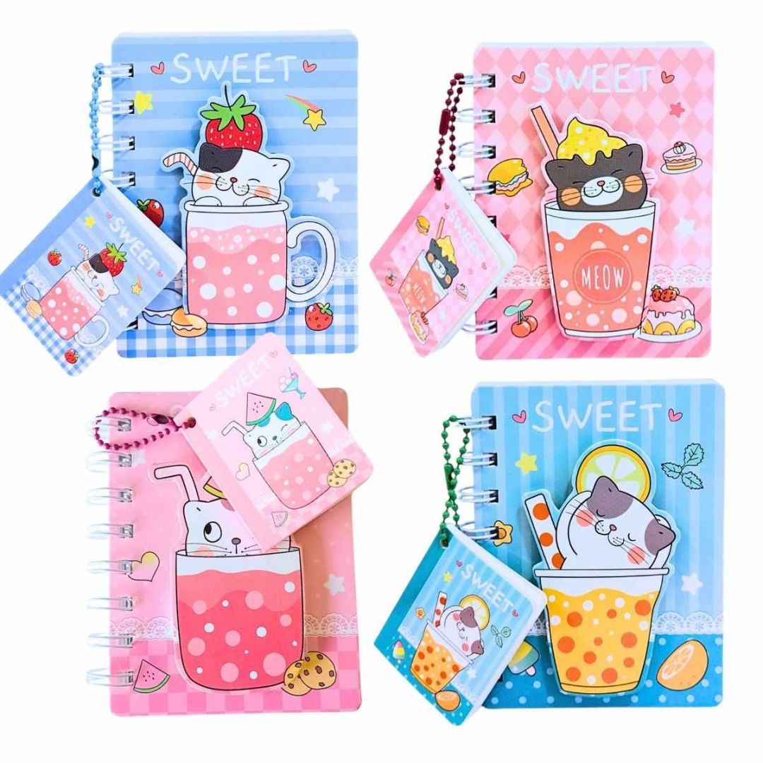 libreta-gatos-cmini-anotador-hojas-lisas-60-hojas-rayadas-colours-57421