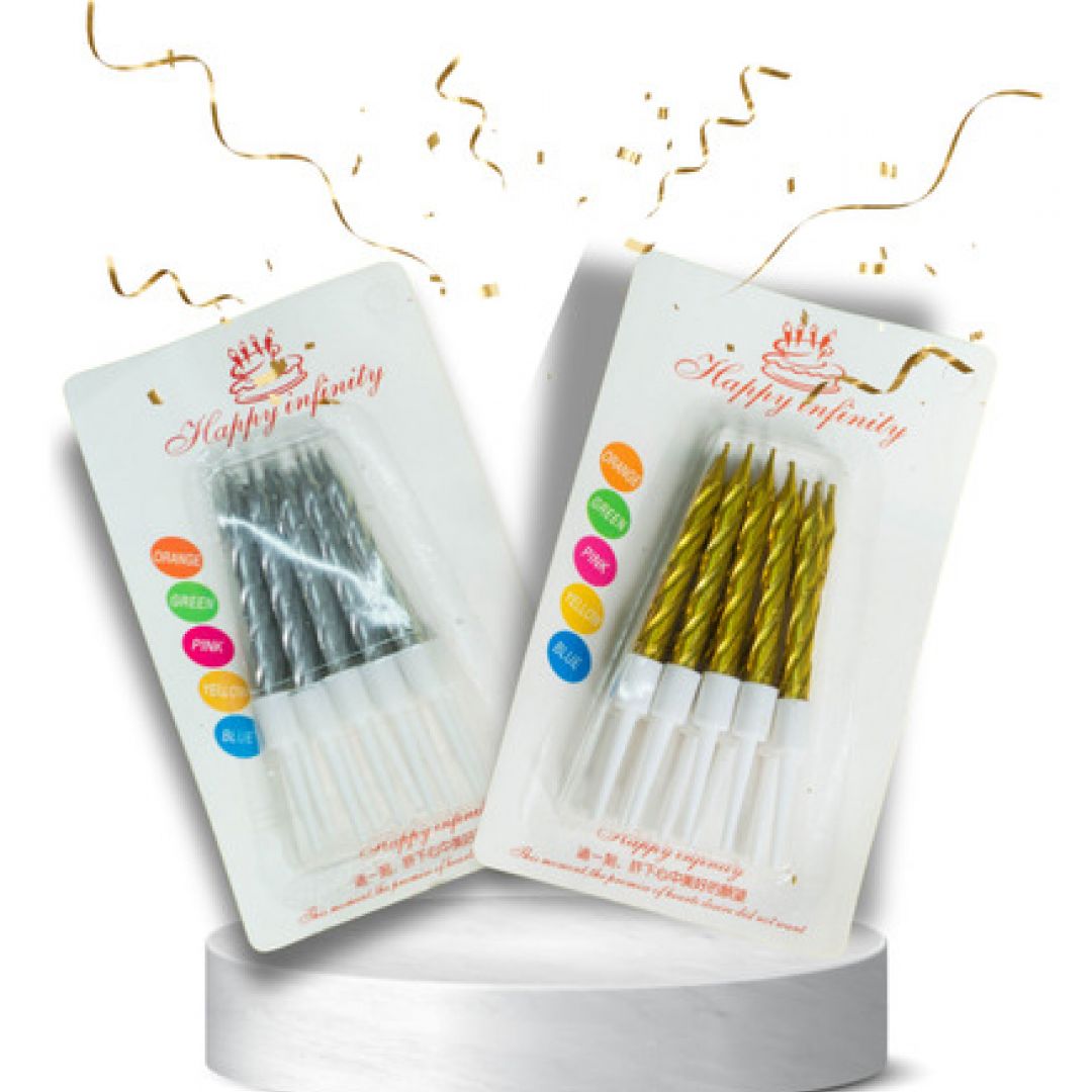 vela-corta-torneada-metal-doradoplateado-8-cm-x-10-unidades-50452