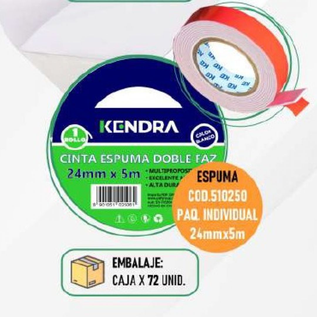 cinta-adhesiva-doble-faz-espumada-kendra-24x5mts-56725