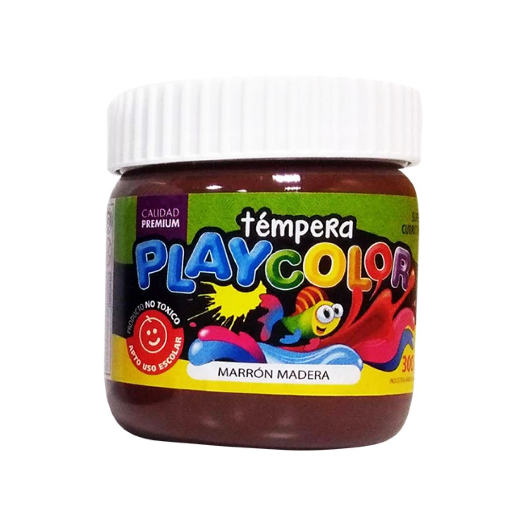 tempera-playcolor-pote-x250grsmarron-50003